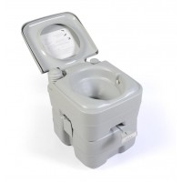 Outdoor 20L Toliet Stool Plastic Portable Toilet for Boat, Caravan, Camping, Hospital Gray